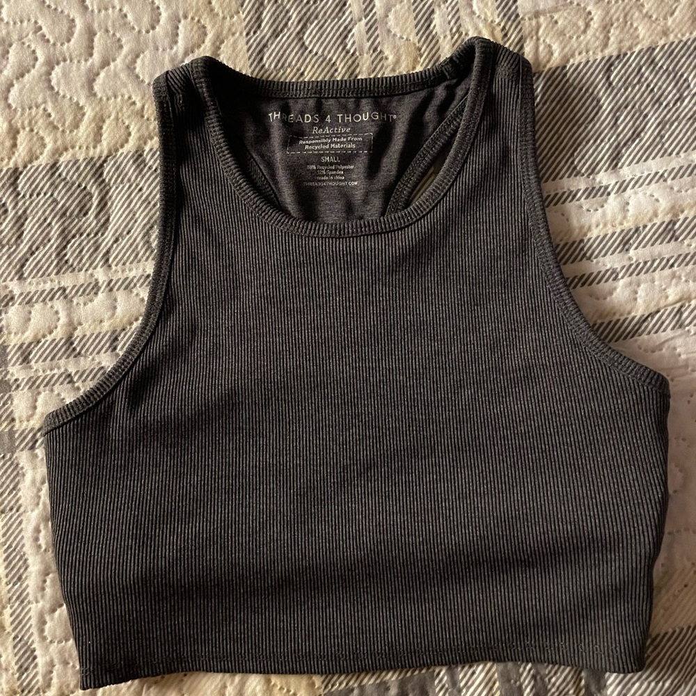 Threads 4 Thought Charcoal Ribbed Tank Top